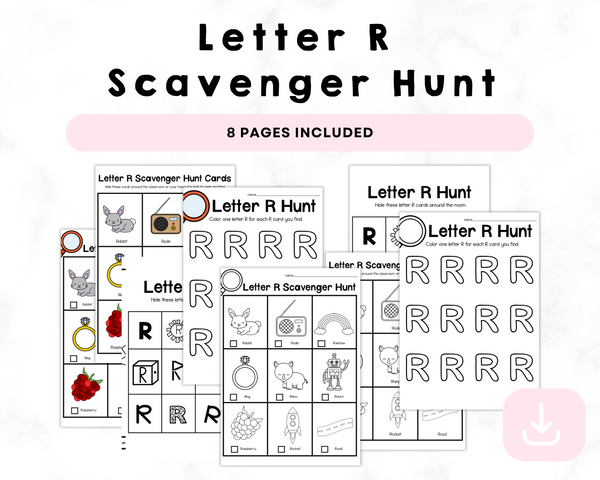 Letter R Scavenger Hunt Printables