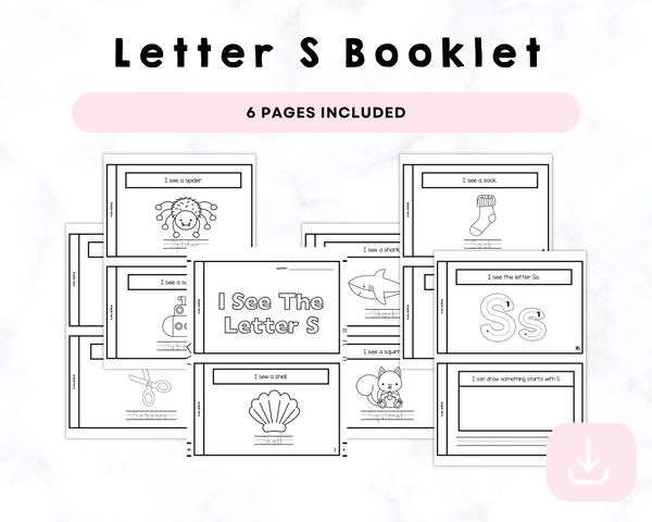 I See The Letter S Printable Book