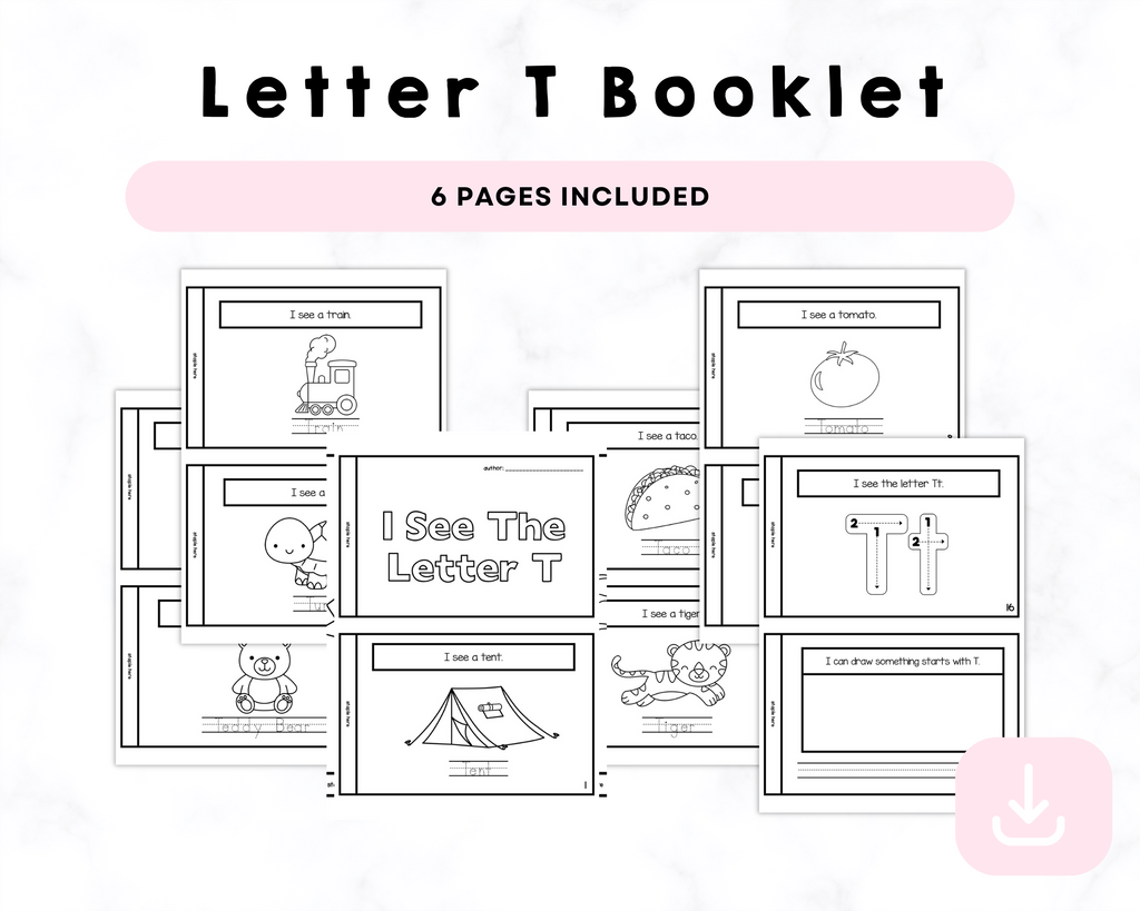 I See The Letter T Printable Book