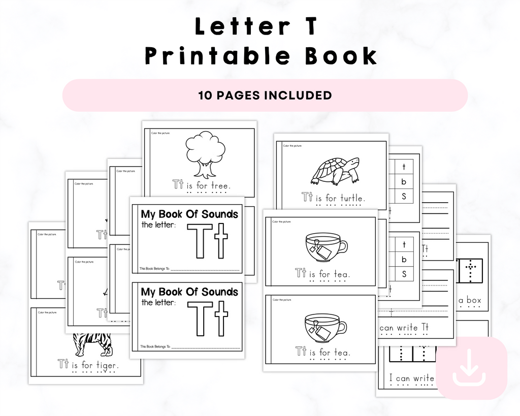 Letter T Printable Book