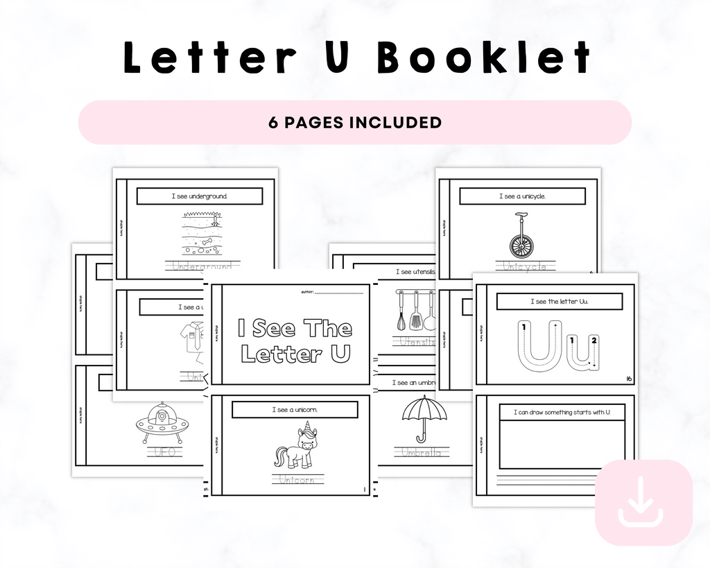 I See The Letter U Printable Book