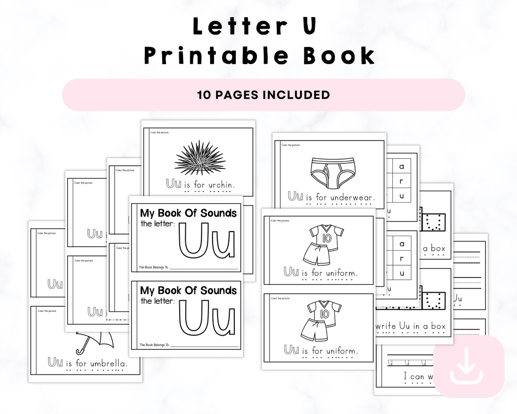 Letter U Printable Book