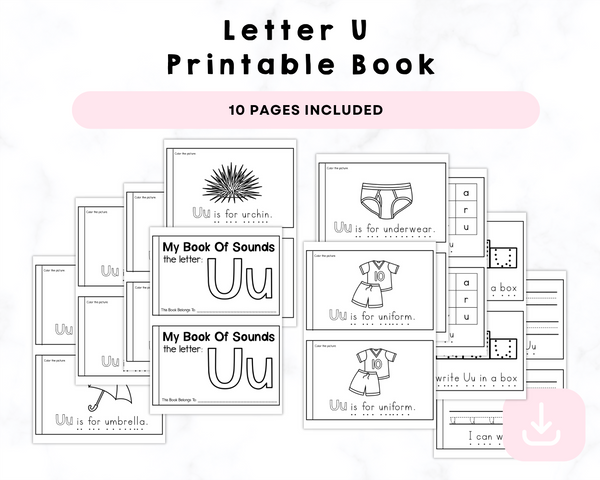 Letter U Printable Book