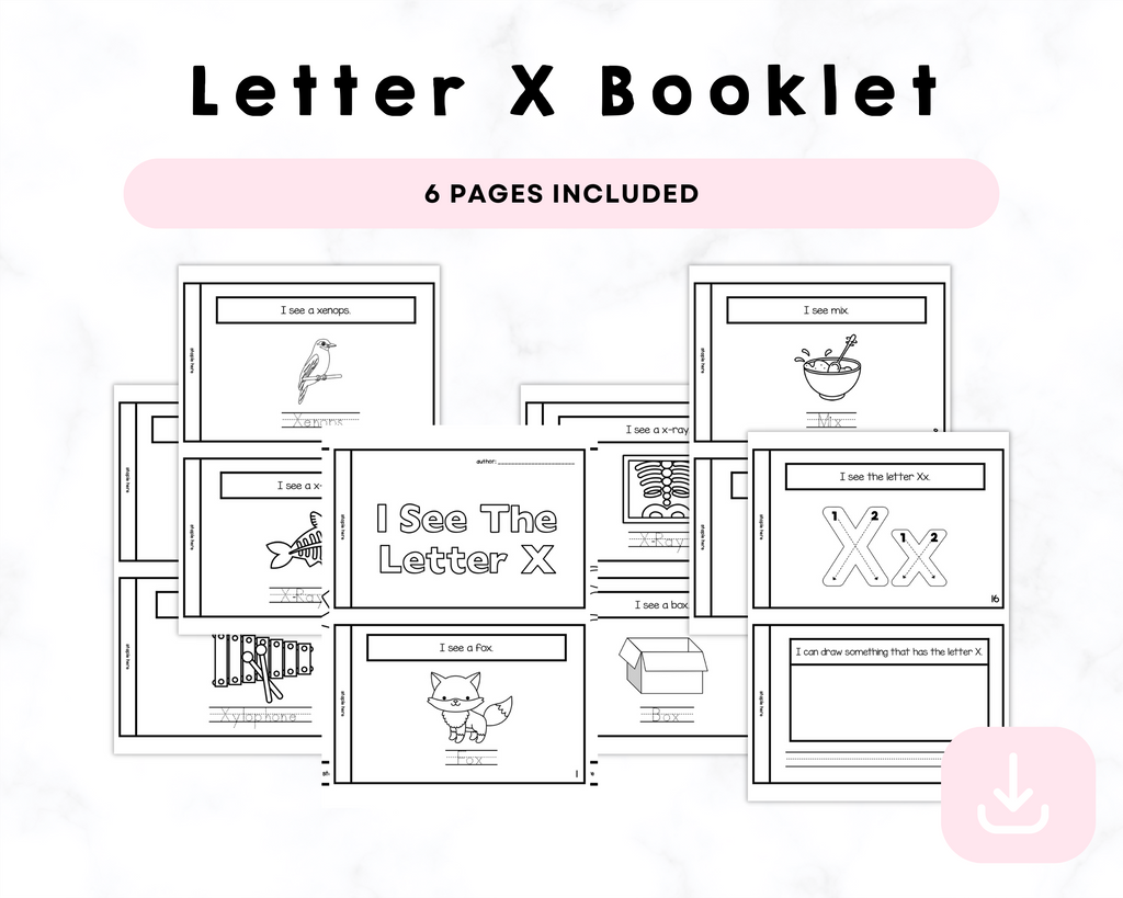 I See The Letter X Printable Book