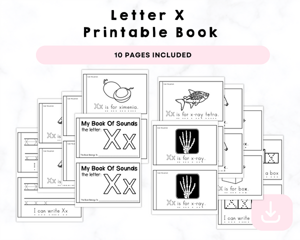 Letter X Printable Book