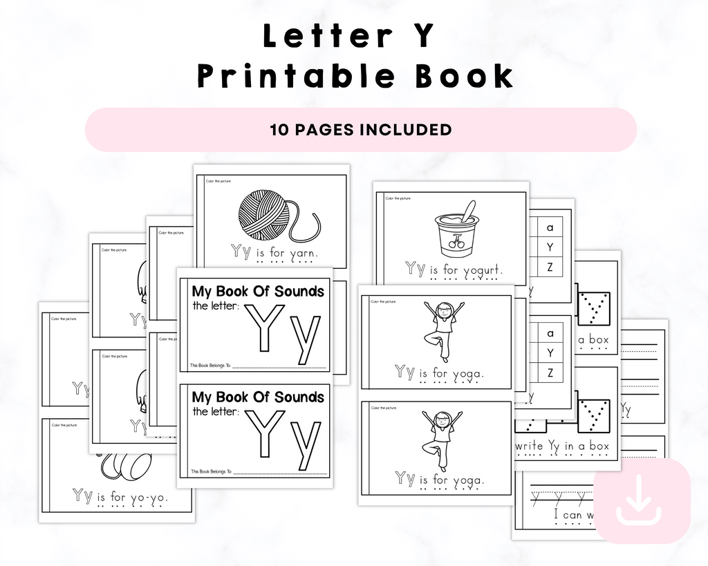 Letter Y Printable Book