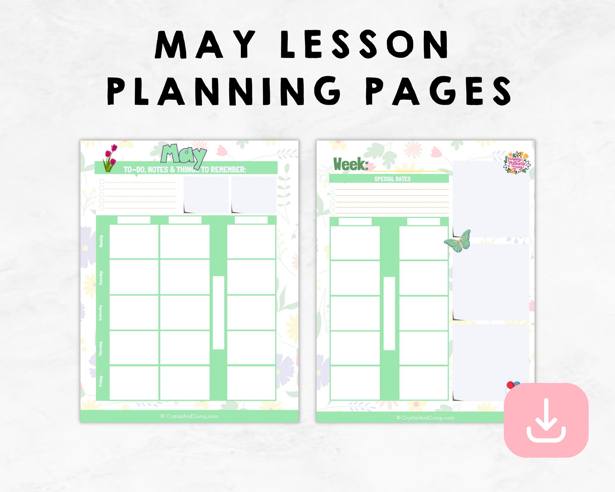 May Lesson Planning Printable – CrystalandComp