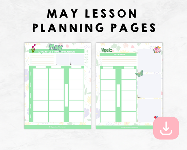 May Lesson Planning Printable