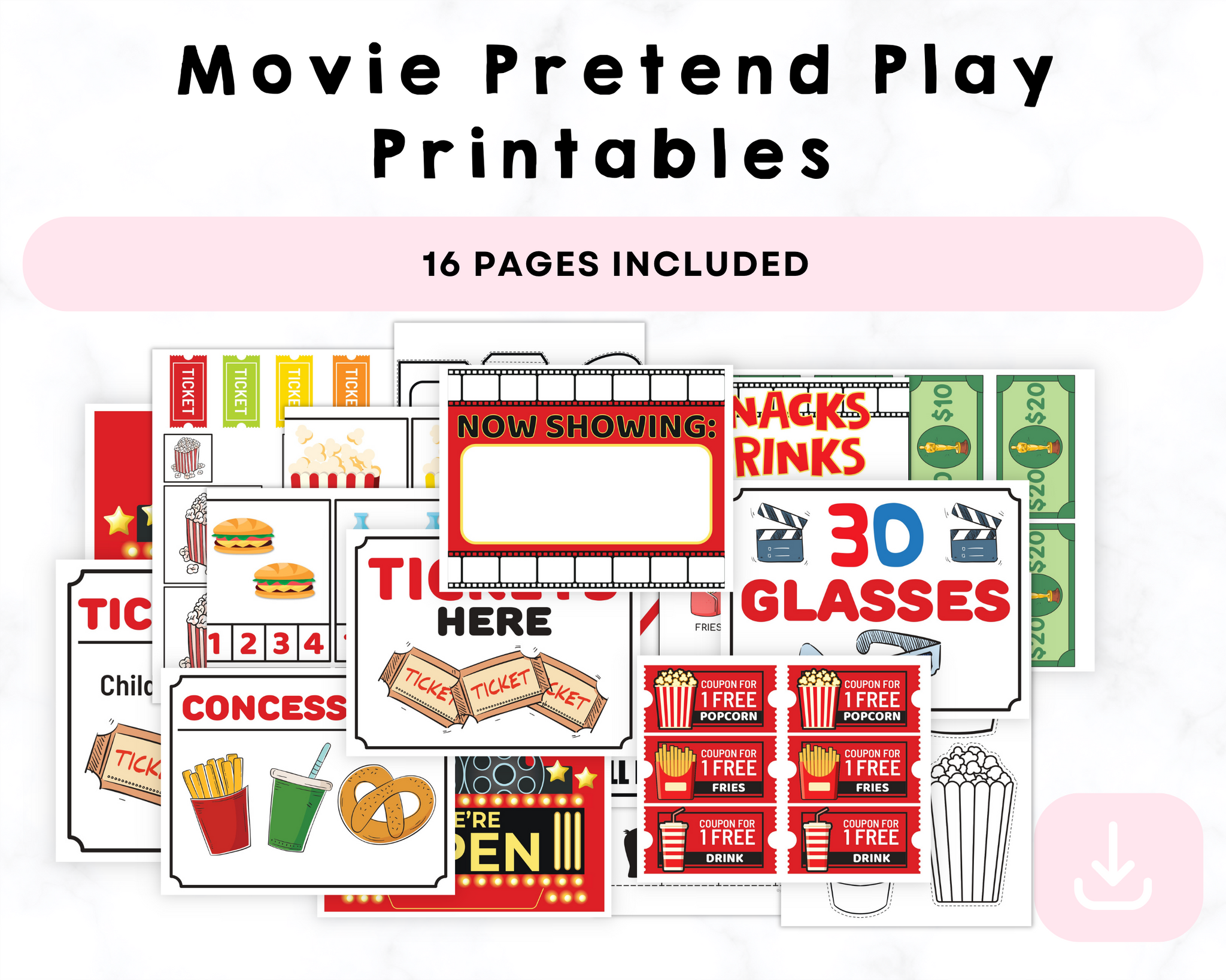 Movie Pretend Play Printable – CrystalandComp