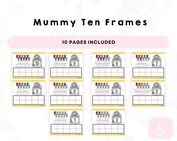 Mummy Ten Frames Printable