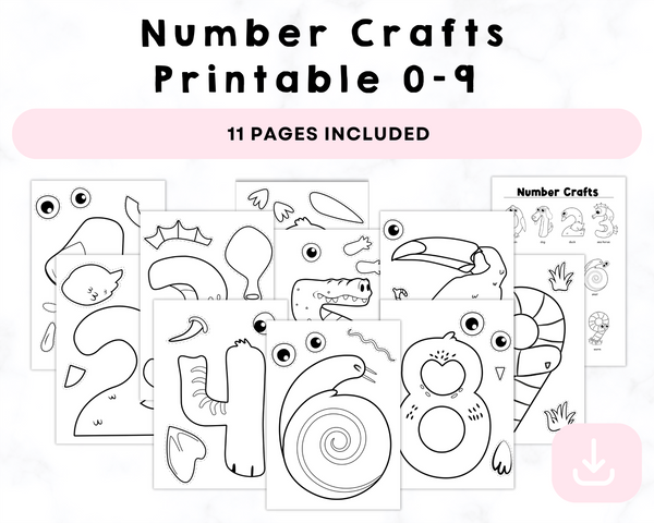 Number Crafts Printable 0-9