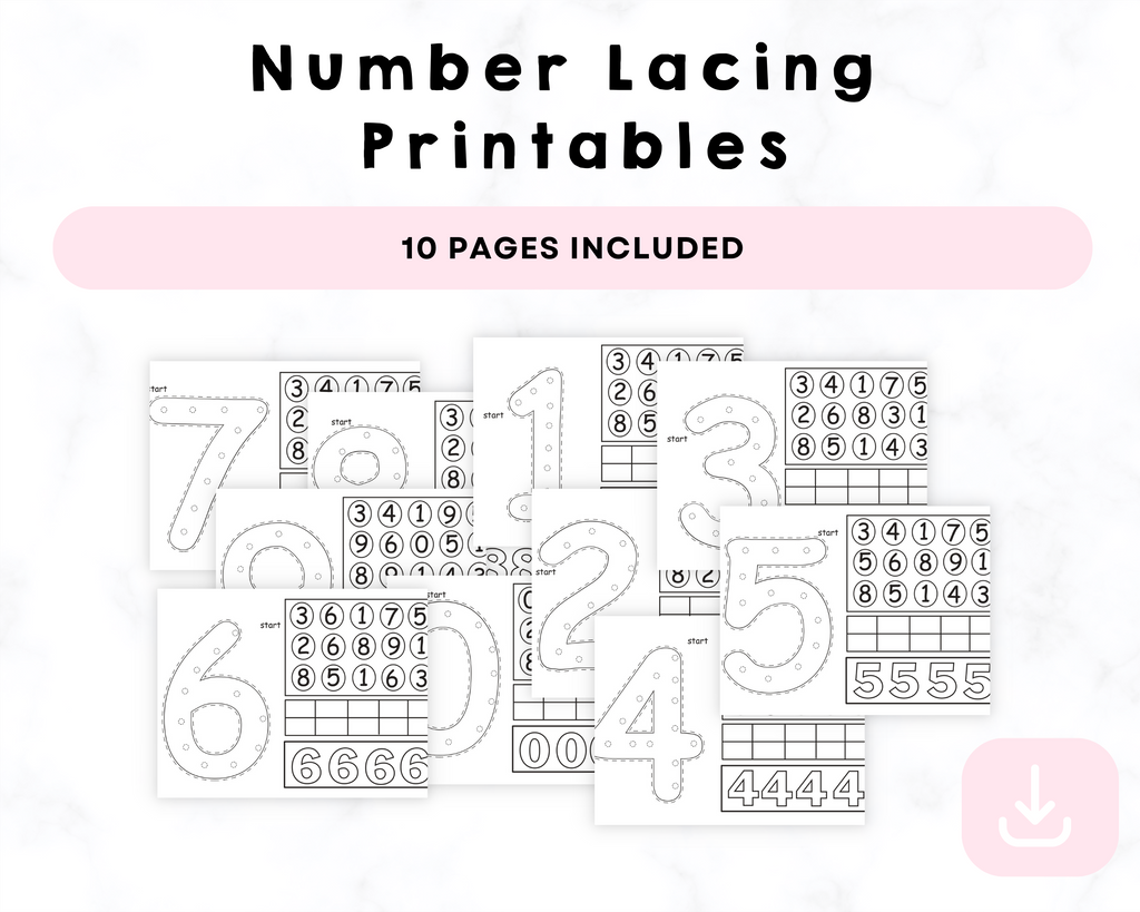 Number Lacing Printables