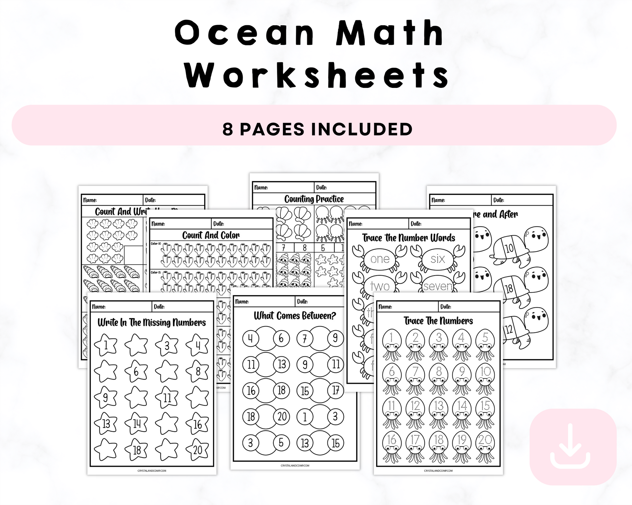 Ocean Math Worksheet Printables – CrystalandComp