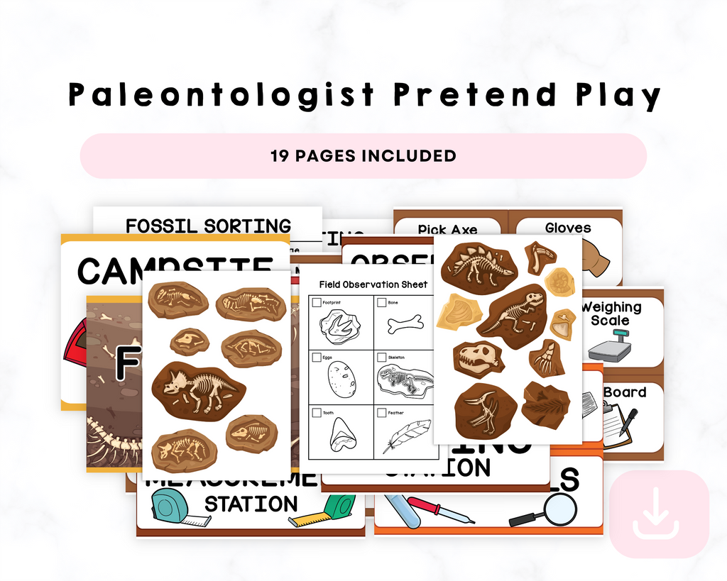 Printable Paleontologist Pretend Play