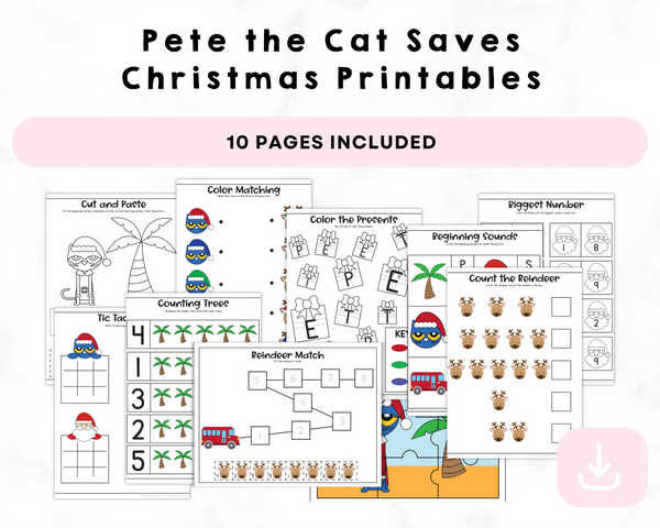 Pete The Cat Saves The Christmas Printables