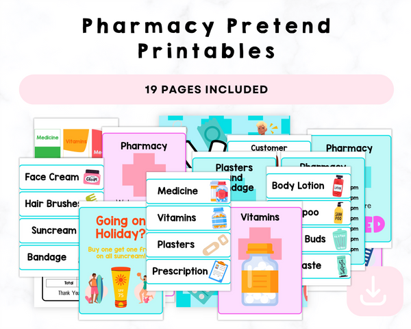 Pharmacy Pretend Printables