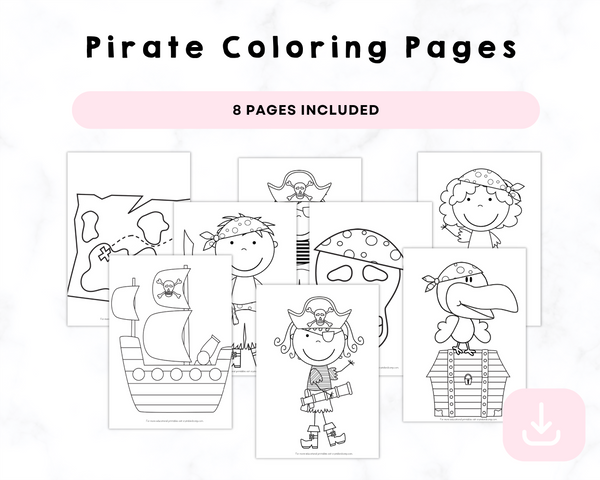 Printable Pirate Coloring Pages