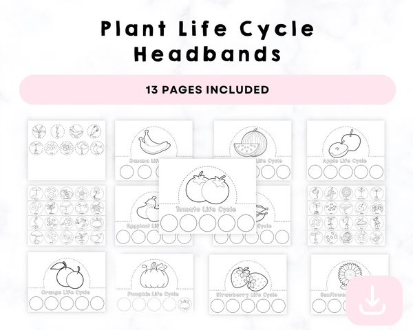 Plant Life Cycle Headbands Printable