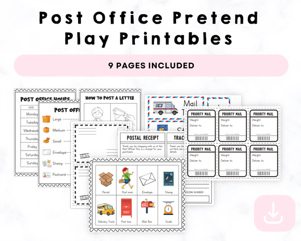 Post Office Pretend Play Printables