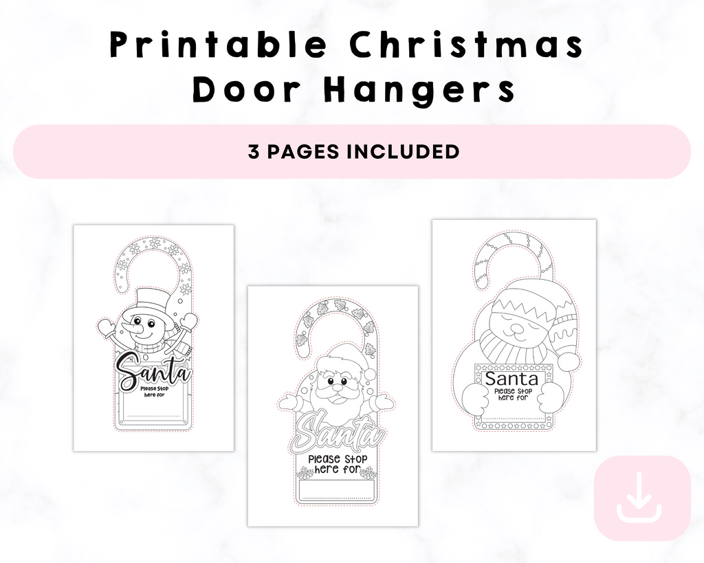 Printable Christmas Door Hangers