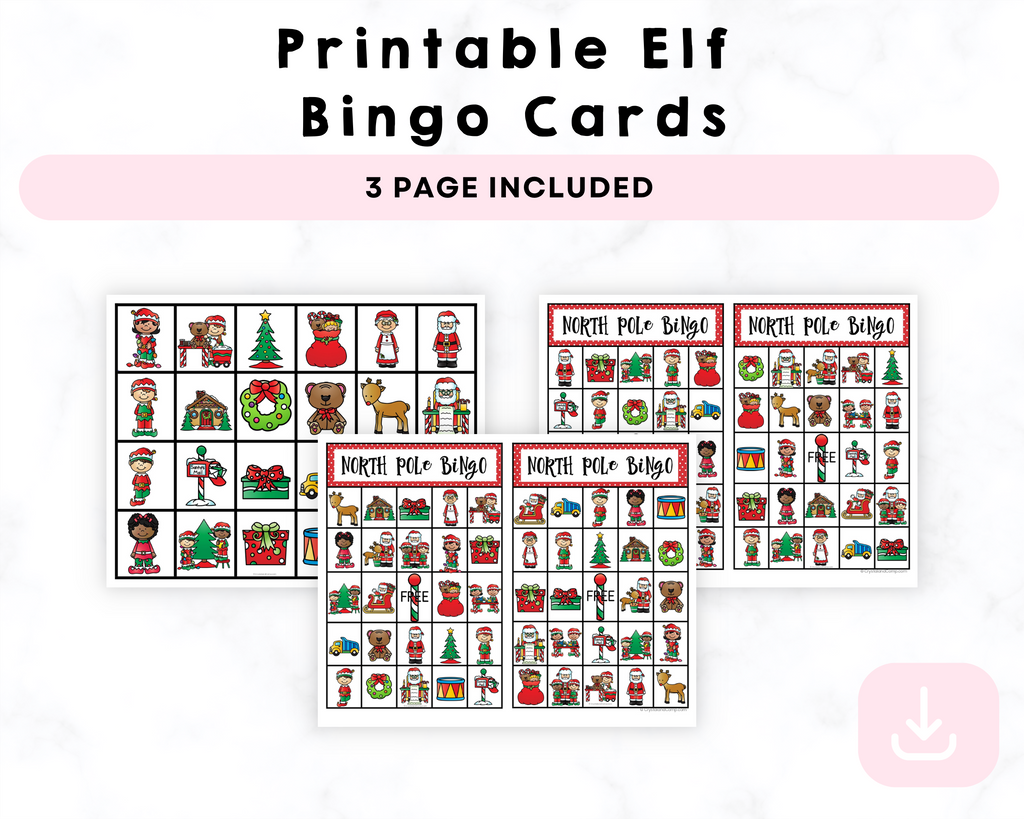 Printable Elf Bingo Cards