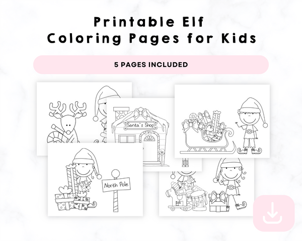 Printable Elf Coloring Pages for Kids