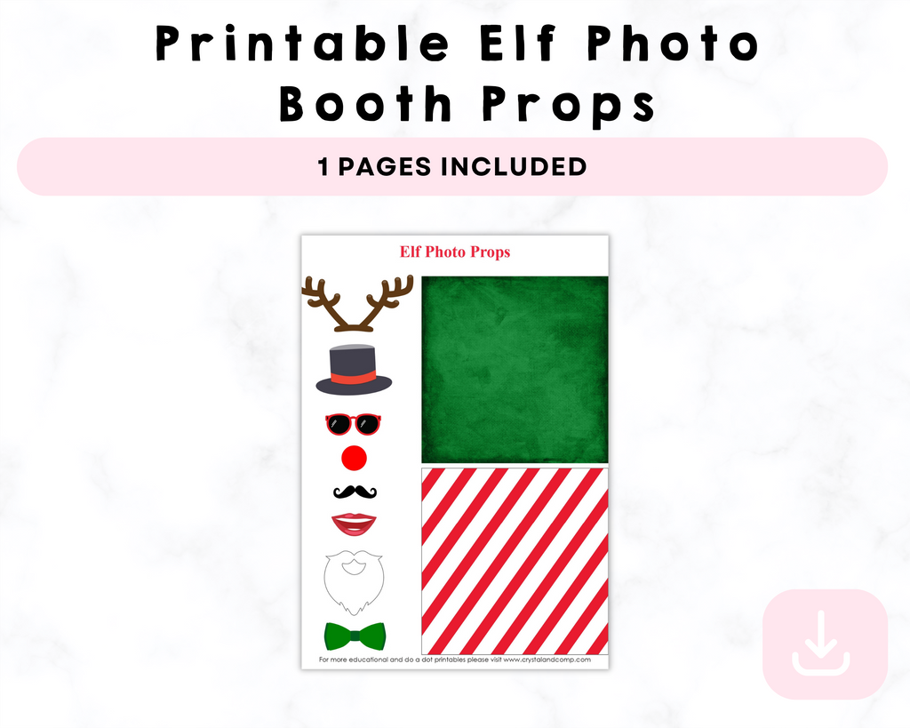 Printable Elf Photo Booth Props