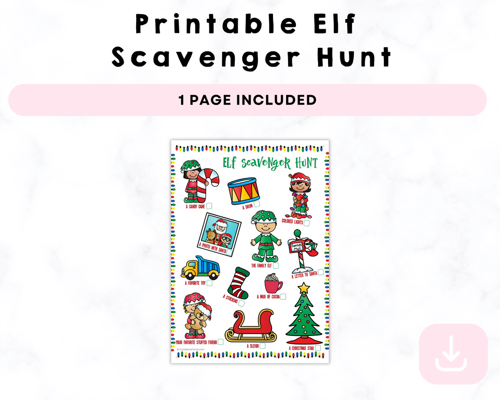 Printable Elf Scavenger Hunt