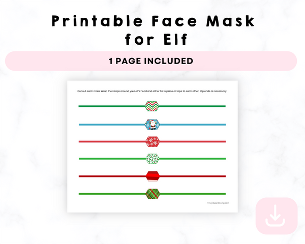 Printable Face Mask for Elf