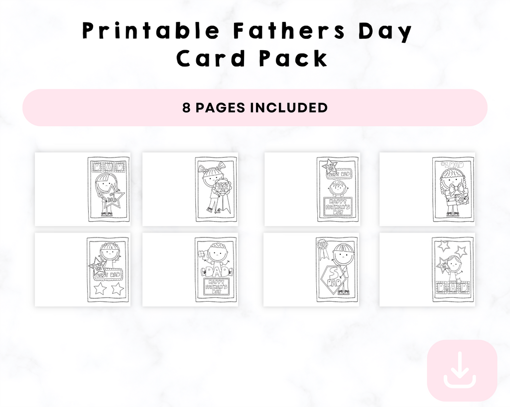 Printable Fathers Day Card Pack
