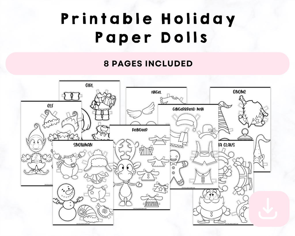 Printable Holiday Paper Dolls