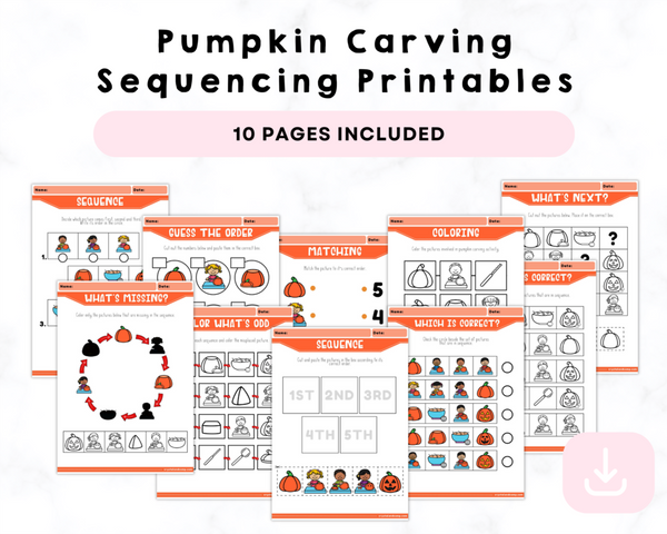 Printable Pumpkin Carving Sequencing Printables