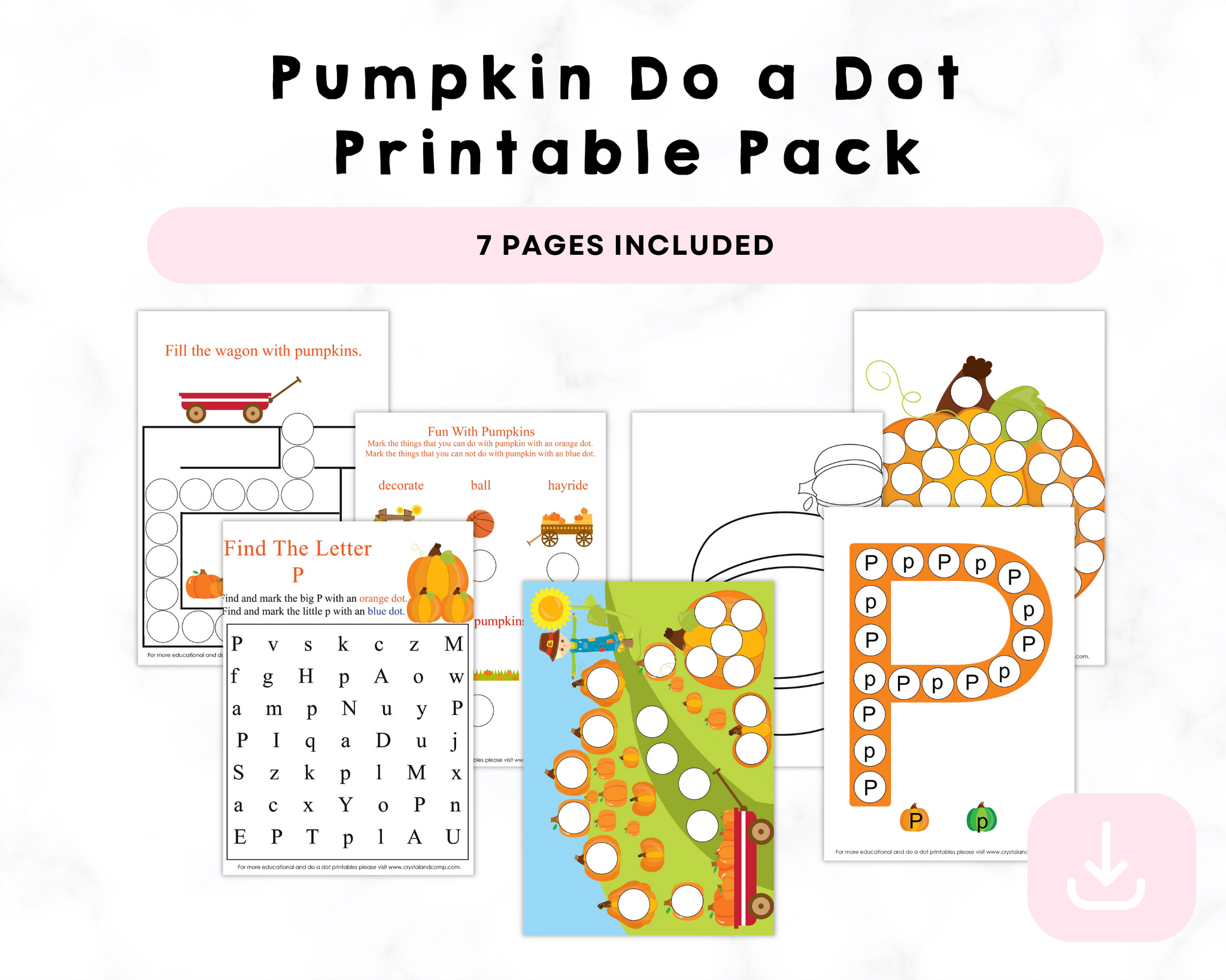Pumpkin Do A Dot Printable Pack CrystalandComp
