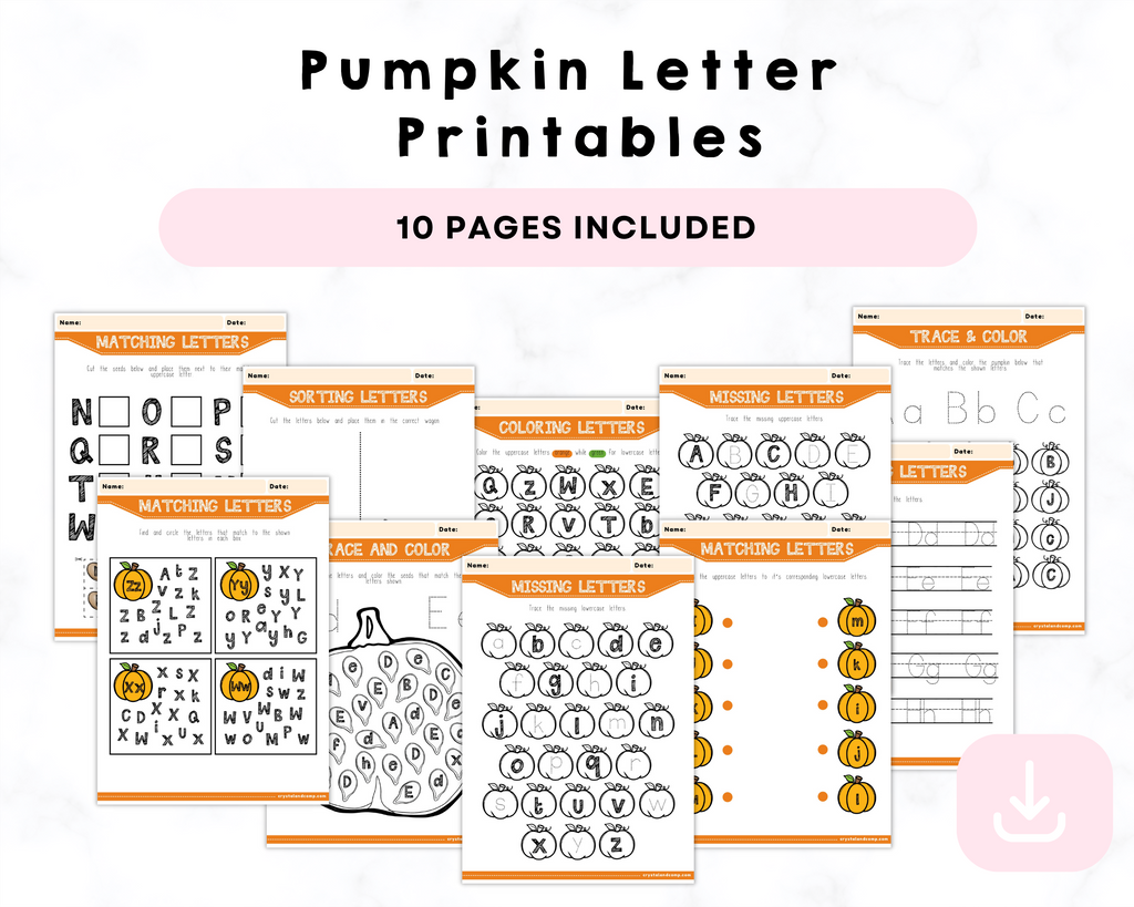 Pumpkin Letter Printables