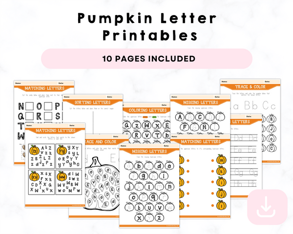 Pumpkin Letter Printables