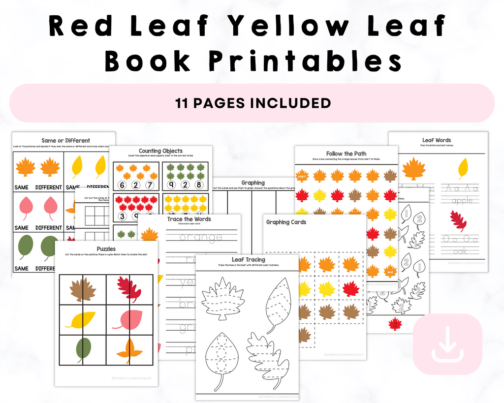 Red Leaf Yellow Leaf Book Printables