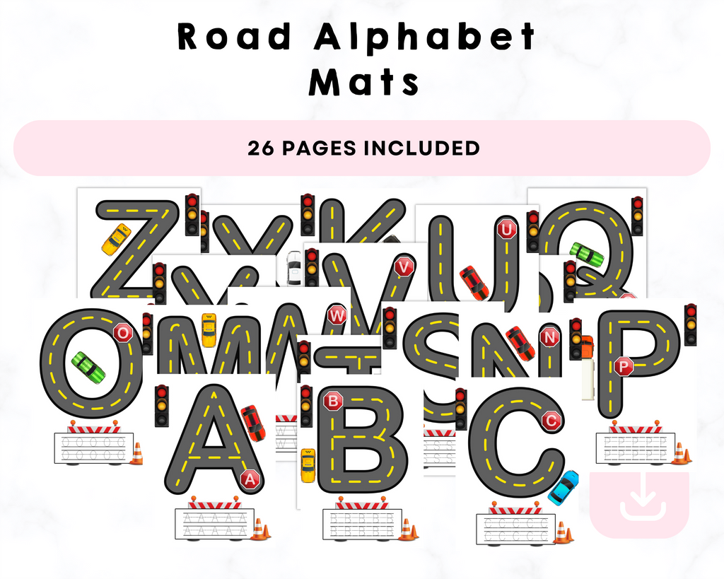 Road Alphabet Mats Printable