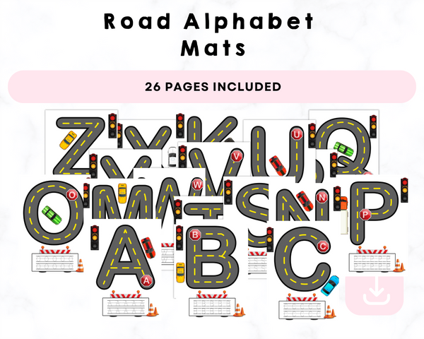 Road Alphabet Mats Printable