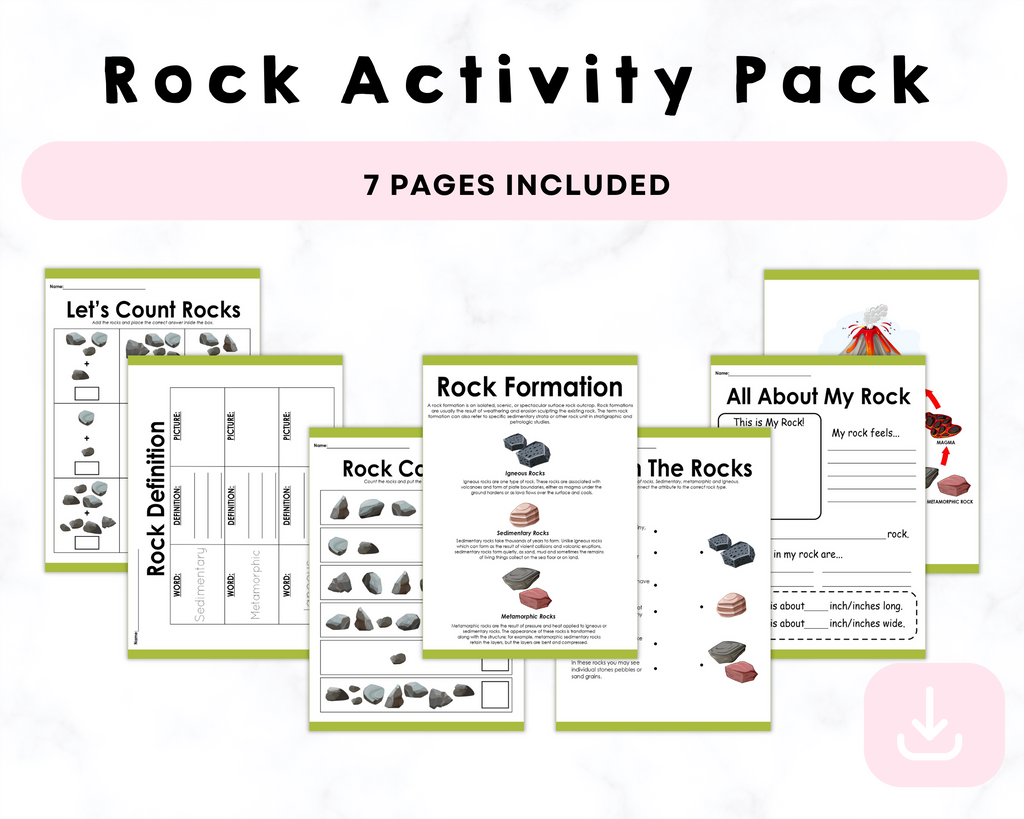 Rock Activity Pack Printables