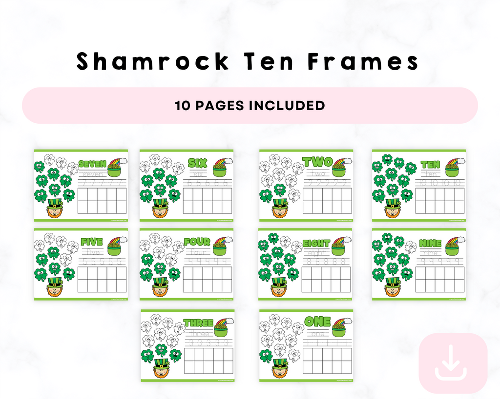 Shamrock Printable Ten Frames