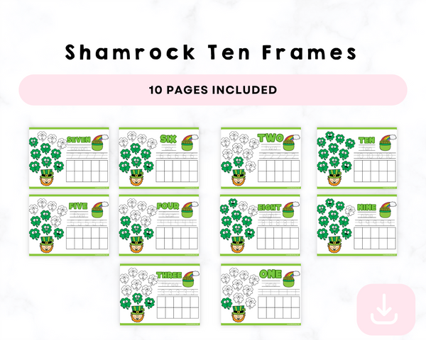Shamrock Printable Ten Frames