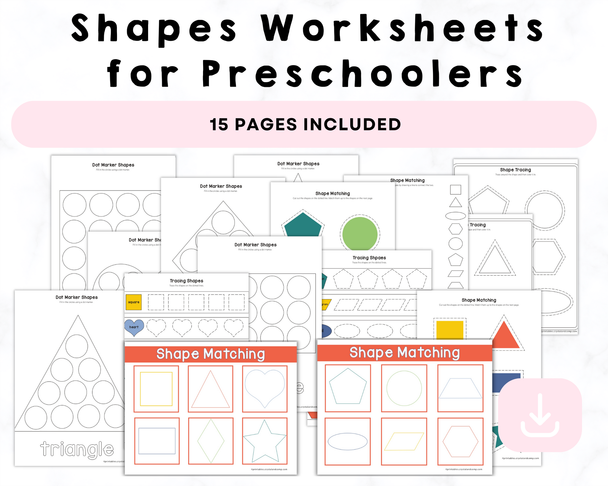 Shapes Worksheets for Preschoolers – CrystalandComp