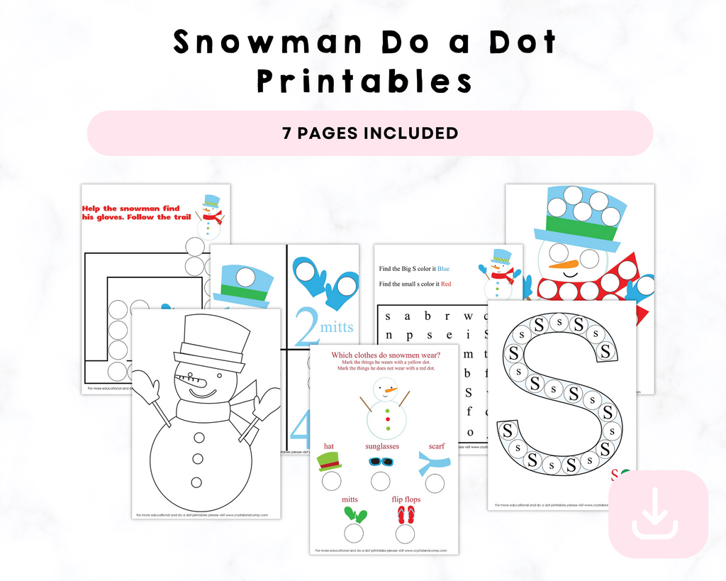 Snowman Do a Dot Printables