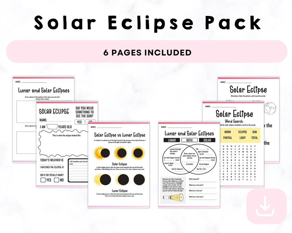 Solar Eclipse Pack Printables