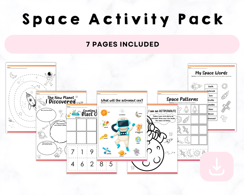 Space Activity Pack Printables