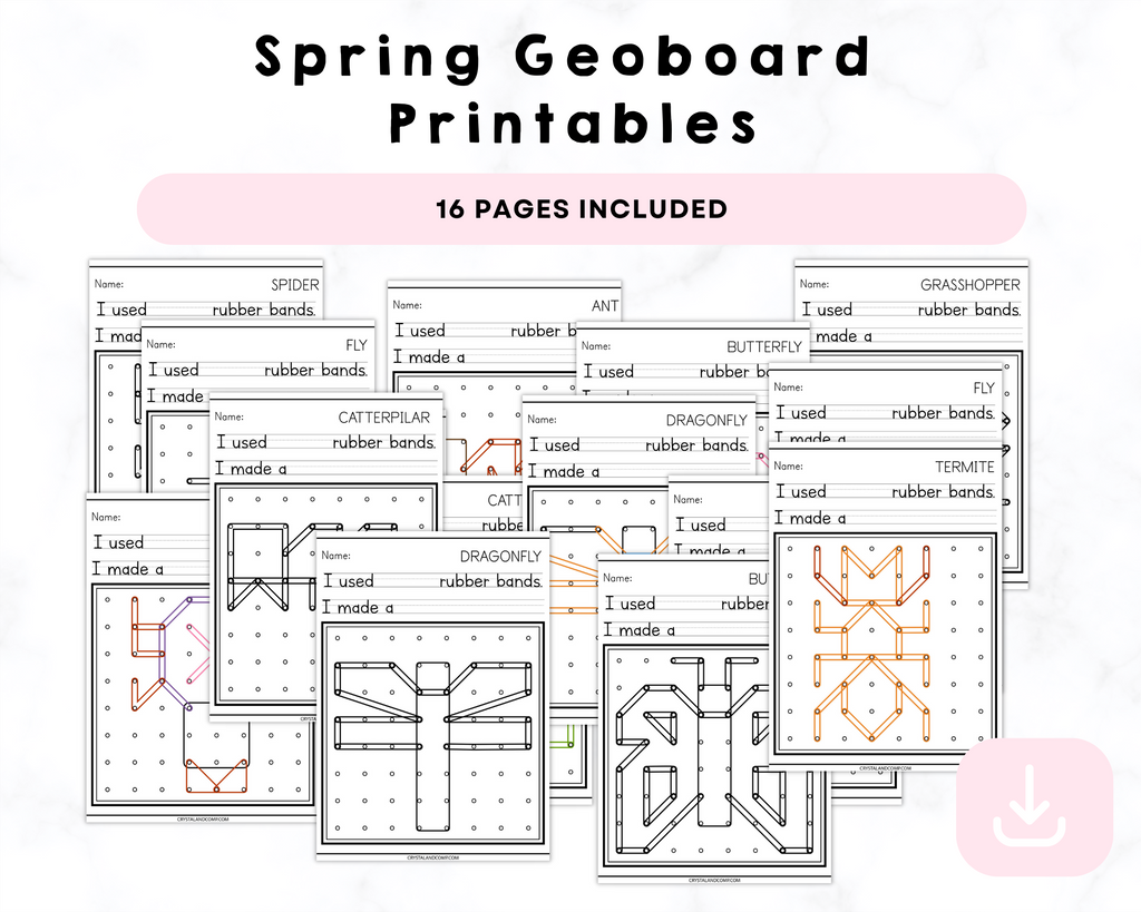 Spring Geoboard Printables