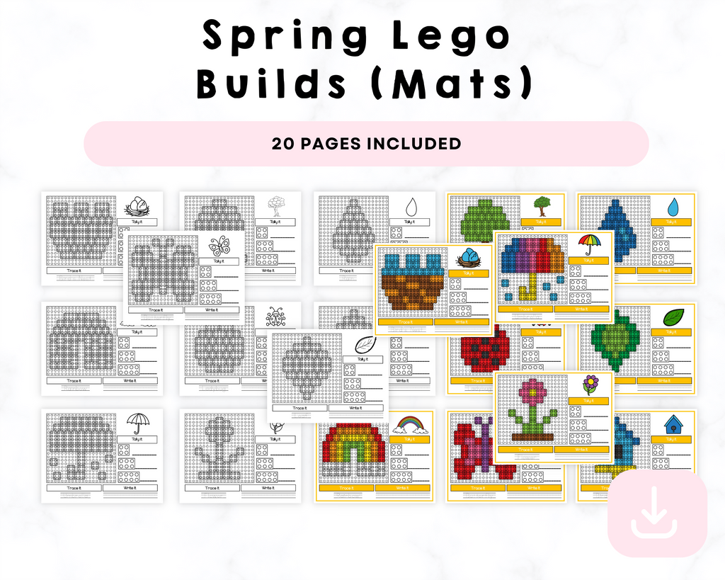 Spring Lego Builds (Mats) Printable