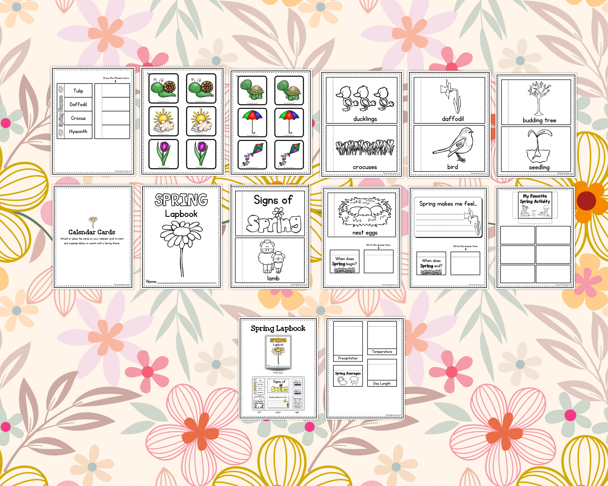 20 Spring Mega Activities Printable Pack – CrystalandComp