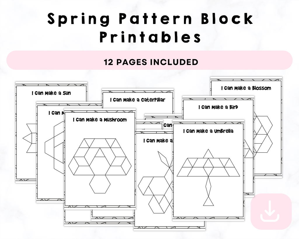 Spring Pattern Block Printables