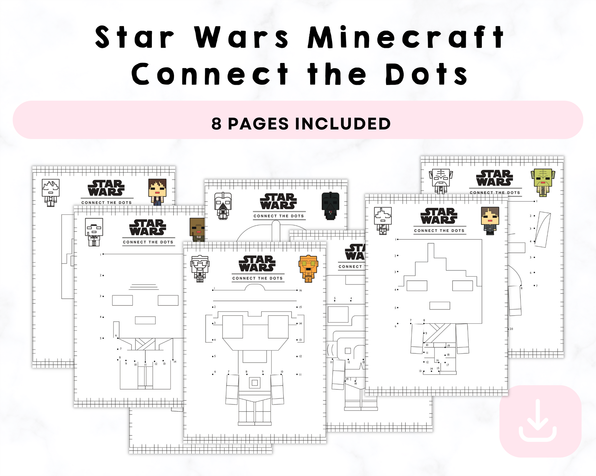 Star Wars Minecraft Connect The Dots CrystalandComp Star Wars Minecraft Connect The Dots CrystalandComp